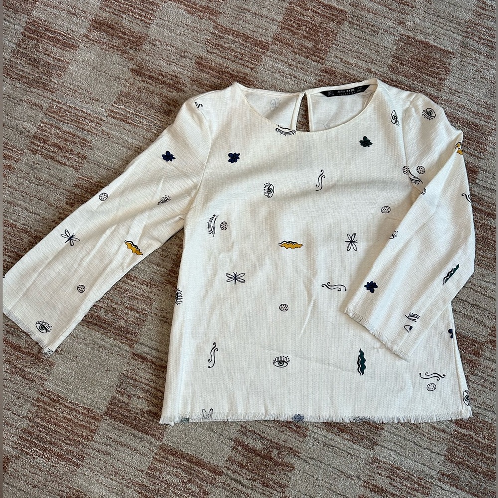 Zara Patterned Woven top